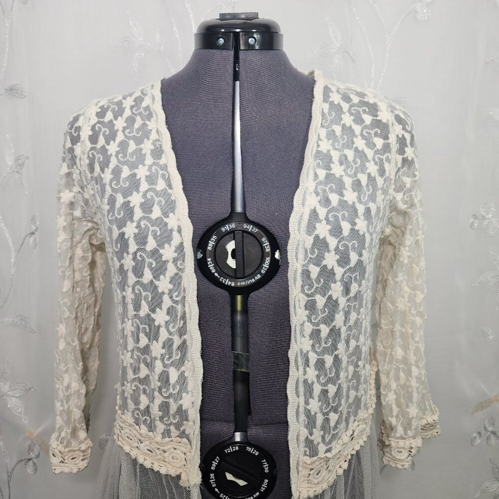 Lace, Open Front, Cardigan/Cover-up - Picture 3 of 8